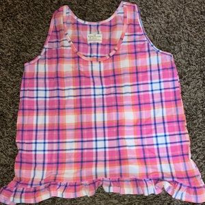 Pink plaid shirt in a 1X for “sleepwear” the brand is Bobbiebrooks
